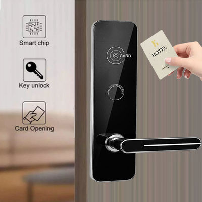 Чёрный цвет RFID ключевая карта отеля умные дверные замки с бесплатным программным обеспечением для управления отелем