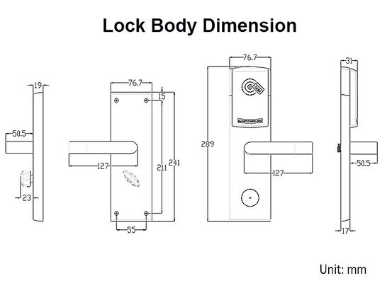 Нержавеющая сталь CE FCC Card Hotel Keyless Digital Door Lock с энергосберегающим переключателем